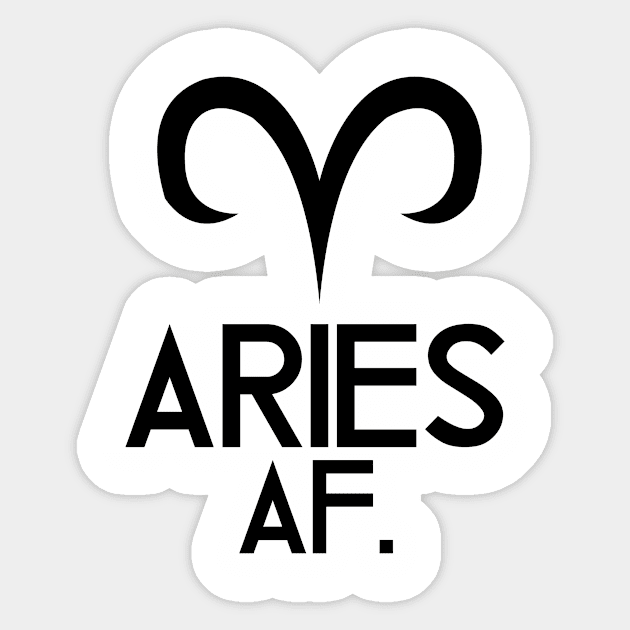 Aries AF Sticker by SillyShirts